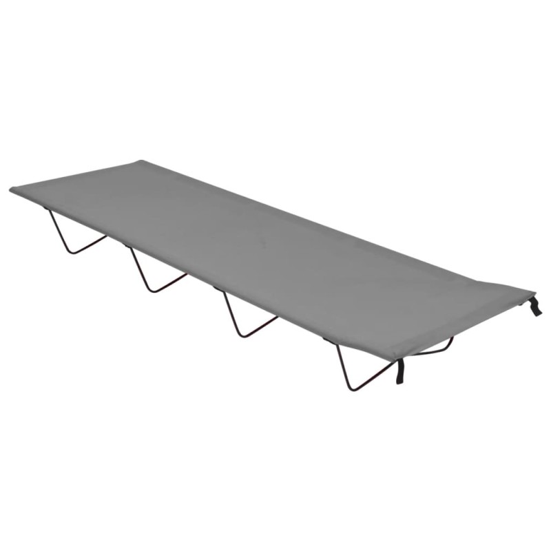 vidaXL Campingbett 180x60x19 cm Oxford-Gewebe und Stahl Grau vidaXL Campingbett 180x60x19 cm Oxford-Gewebe und Stahl Grau