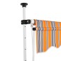Einziehbare Markise Handbetrieben 400 cm Gelb/Blau Gestreift Einziehbare Markise Handbetrieben 400 cm Gelb/Blau Gestreift