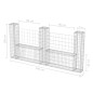 Gabionenkorb U-Form Stahl 240×20×100 cm Gabionenkorb U-Form Stahl 240×20×100 cm