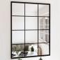 Wandspiegel Schwarz 80x60 cm Metall Wandspiegel Schwarz 80x60 cm Metall