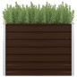 Hochbeet Braun 100 x 100 x 77 cm Verzinkter Stahl Hochbeet Braun 100 x 100 x 77 cm Verzinkter Stahl