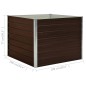 Hochbeet Braun 100 x 100 x 77 cm Verzinkter Stahl Hochbeet Braun 100 x 100 x 77 cm Verzinkter Stahl