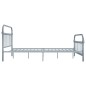 vidaXL Bettgestell Grau Metall 120x200 cm