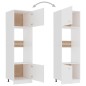 Mikrowellenumbauschrank Weiß 60x57x207 cm Holzwerkstoff Mikrowellenumbauschrank Weiß 60x57x207 cm Holzwerkstoff