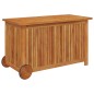 Gartentruhe mit Rollen 90x50x58 cm Massivholz Akazie Gartentruhe mit Rollen 90x50x58 cm Massivholz Akazie