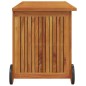 Gartentruhe mit Rollen 90x50x58 cm Massivholz Akazie Gartentruhe mit Rollen 90x50x58 cm Massivholz Akazie