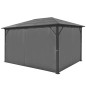Pavillon mit Vorhängen Anthrazit Aluminium 400 x 300 cm Pavillon mit Vorhängen Anthrazit Aluminium 400 x 300 cm