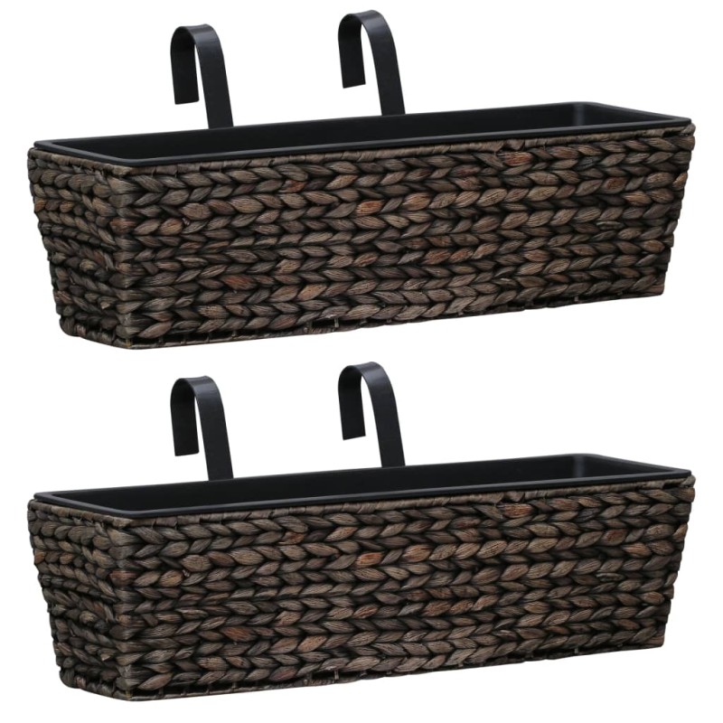 vidaXL Blumenkasten 2 Stk. Wasserhyazinthe Braun vidaXL Blumenkasten 2 Stk. Wasserhyazinthe Braun