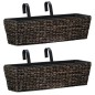 vidaXL Blumenkasten 2 Stk. Wasserhyazinthe Braun vidaXL Blumenkasten 2 Stk. Wasserhyazinthe Braun