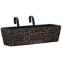 vidaXL Blumenkasten 2 Stk. Wasserhyazinthe Braun 