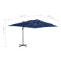 Ampelschirm mit Aluminium-Mast 4 x 3 m Azurblau Ampelschirm mit Aluminium-Mast 4 x 3 m Azurblau