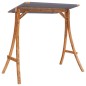 Schaukelgestell mit Dach Anthrazit Bugholz mit Teak-Finish Schaukelgestell mit Dach Anthrazit Bugholz mit Teak-Finish