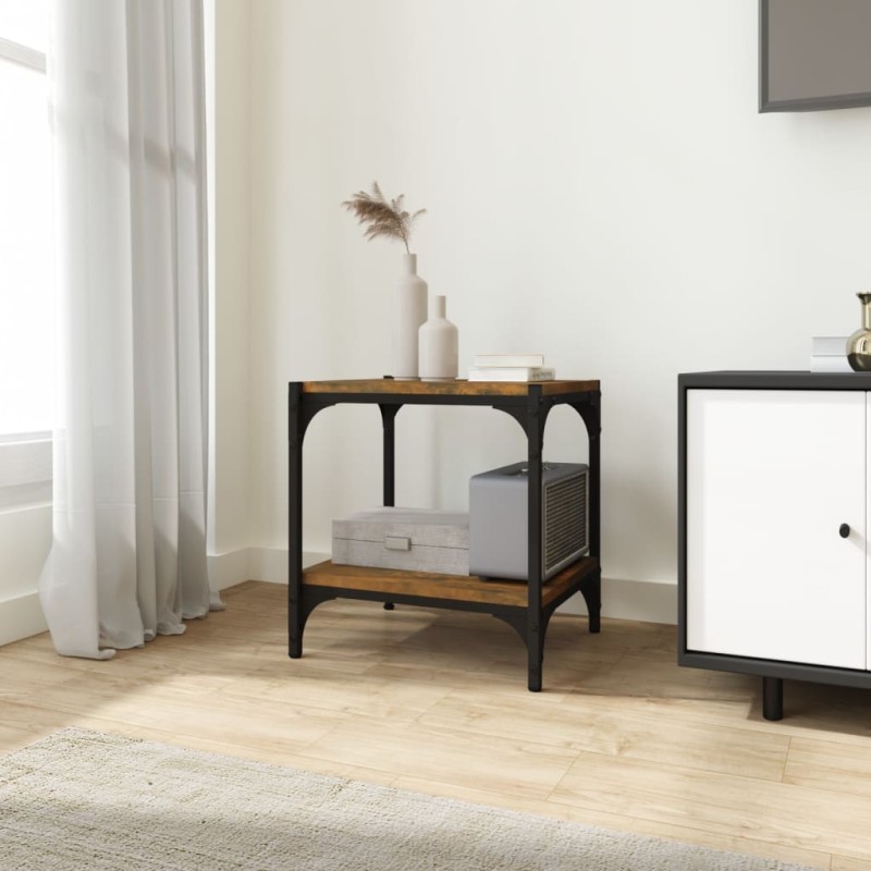 vidaXL TV-Schrank Räuchereiche 40x33x41 cm Holzwerkstoff und Stahl vidaXL TV-Schrank Räuchereiche 40x33x41 cm Holzwerkstoff und Stahl