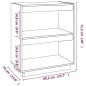 Bücherregal Grau 60x35x71 cm Massivholz Kiefer Bücherregal Grau 60x35x71 cm Massivholz Kiefer