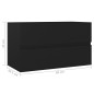 Waschbeckenunterschrank Schwarz 80x38,5x45 cm Holzwerkstoff Waschbeckenunterschrank Schwarz 80x38,5x45 cm Holzwerkstoff
