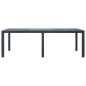 Gartentisch Anthrazit 220 x 90 x 72 cm Kunststoff Rattan-Optik Gartentisch Anthrazit 220 x 90 x 72 cm Kunststoff Rattan-Optik