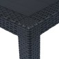 Gartentisch Anthrazit 220 x 90 x 72 cm Kunststoff Rattan-Optik Gartentisch Anthrazit 220 x 90 x 72 cm Kunststoff Rattan-Optik