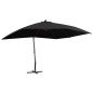 vidaXL Ampelschirm mit Holzmast 400×300 cm Schwarz vidaXL Ampelschirm mit Holzmast 400×300 cm Schwarz