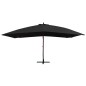 vidaXL Ampelschirm mit Holzmast 400×300 cm Schwarz vidaXL Ampelschirm mit Holzmast 400×300 cm Schwarz