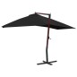 vidaXL Ampelschirm mit Holzmast 400×300 cm Schwarz vidaXL Ampelschirm mit Holzmast 400×300 cm Schwarz