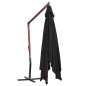 vidaXL Ampelschirm mit Holzmast 400×300 cm Schwarz vidaXL Ampelschirm mit Holzmast 400×300 cm Schwarz