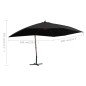 vidaXL Ampelschirm mit Holzmast 400×300 cm Schwarz vidaXL Ampelschirm mit Holzmast 400×300 cm Schwarz