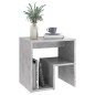 Nachttisch Betongrau 40x30x40 cm Holzwerkstoff Nachttisch Betongrau 40x30x40 cm Holzwerkstoff