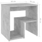 Nachttisch Betongrau 40x30x40 cm Holzwerkstoff Nachttisch Betongrau 40x30x40 cm Holzwerkstoff