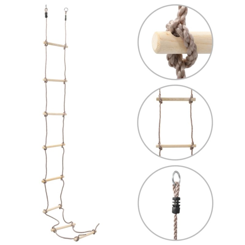Kinder-Strickleiter 290 cm Holz Kinder-Strickleiter 290 cm Holz