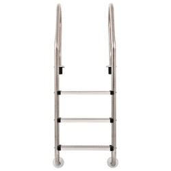 vidaXL Pool-Leiter 3 Stufen 120 cm Edelstahl 304
