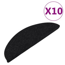 Stufenmatten Selbstklebend 10 Stk. Schwarz 56x17x3 cm