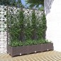 vidaXL Pflanzkübel mit Rankgitter Braun 120x40x121,5 cm PP vidaXL Pflanzkübel mit Rankgitter Braun 120x40x121,5 cm PP