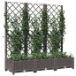 vidaXL Pflanzkübel mit Rankgitter Braun 120x40x121,5 cm PP vidaXL Pflanzkübel mit Rankgitter Braun 120x40x121,5 cm PP