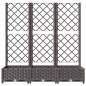 vidaXL Pflanzkübel mit Rankgitter Braun 120x40x121,5 cm PP vidaXL Pflanzkübel mit Rankgitter Braun 120x40x121,5 cm PP