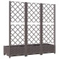 vidaXL Pflanzkübel mit Rankgitter Braun 120x40x121,5 cm PP vidaXL Pflanzkübel mit Rankgitter Braun 120x40x121,5 cm PP