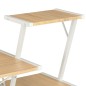 Schreibtisch mit Regal Weiß und Eiche 116×50×93 cm Schreibtisch mit Regal Weiß und Eiche 116×50×93 cm