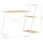 Schreibtisch mit Regal Weiß und Eiche 116×50×93 cm Schreibtisch mit Regal Weiß und Eiche 116×50×93 cm