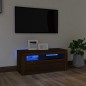 TV-Schrank mit LED-Leuchten Braun Eichen-Optik 90x35x40 cm TV-Schrank mit LED-Leuchten Braun Eichen-Optik 90x35x40 cm