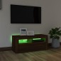 TV-Schrank mit LED-Leuchten Braun Eichen-Optik 90x35x40 cm TV-Schrank mit LED-Leuchten Braun Eichen-Optik 90x35x40 cm