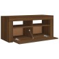 TV-Schrank mit LED-Leuchten Braun Eichen-Optik 90x35x40 cm TV-Schrank mit LED-Leuchten Braun Eichen-Optik 90x35x40 cm