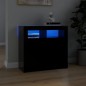 Sideboard mit LED-Leuchten Schwarz 80x35x75 cm Sideboard mit LED-Leuchten Schwarz 80x35x75 cm