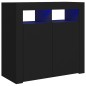 Sideboard mit LED-Leuchten Schwarz 80x35x75 cm Sideboard mit LED-Leuchten Schwarz 80x35x75 cm