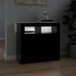 Sideboard mit LED-Leuchten Schwarz 80x35x75 cm Sideboard mit LED-Leuchten Schwarz 80x35x75 cm