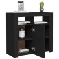 Sideboard mit LED-Leuchten Schwarz 80x35x75 cm Sideboard mit LED-Leuchten Schwarz 80x35x75 cm
