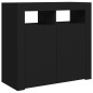 Sideboard mit LED-Leuchten Schwarz 80x35x75 cm Sideboard mit LED-Leuchten Schwarz 80x35x75 cm