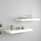 Schwebende Wandregale 2 Stk. Weiß 60x23,5x3,8cm MDF Schwebende Wandregale 2 Stk. Weiß 60x23,5x3,8cm MDF