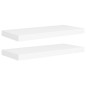 Schwebende Wandregale 2 Stk. Weiß 60x23,5x3,8cm MDF Schwebende Wandregale 2 Stk. Weiß 60x23,5x3,8cm MDF