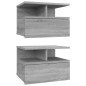 Nachttisch 2Stk. Hängend Grau Sonoma 40x31x27 cm Holzwerkstoff Nachttisch 2Stk. Hängend Grau Sonoma 40x31x27 cm Holzwerkstoff