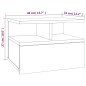 Nachttisch 2Stk. Hängend Grau Sonoma 40x31x27 cm Holzwerkstoff Nachttisch 2Stk. Hängend Grau Sonoma 40x31x27 cm Holzwerkstoff
