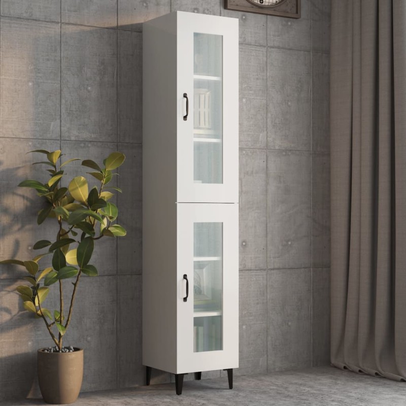 Hängeschrank Hochglanz-Weiß 34,5x34x90 cm Hängeschrank Hochglanz-Weiß 34,5x34x90 cm